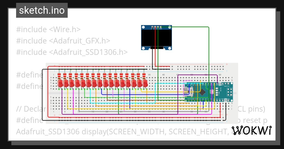 LED Grid PAZZIA - Wokwi ESP32, STM32, Arduino Simulator