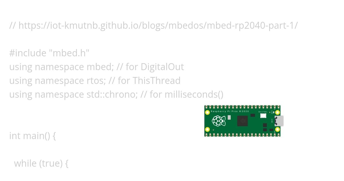 Mbed Template Pi Pico simulation