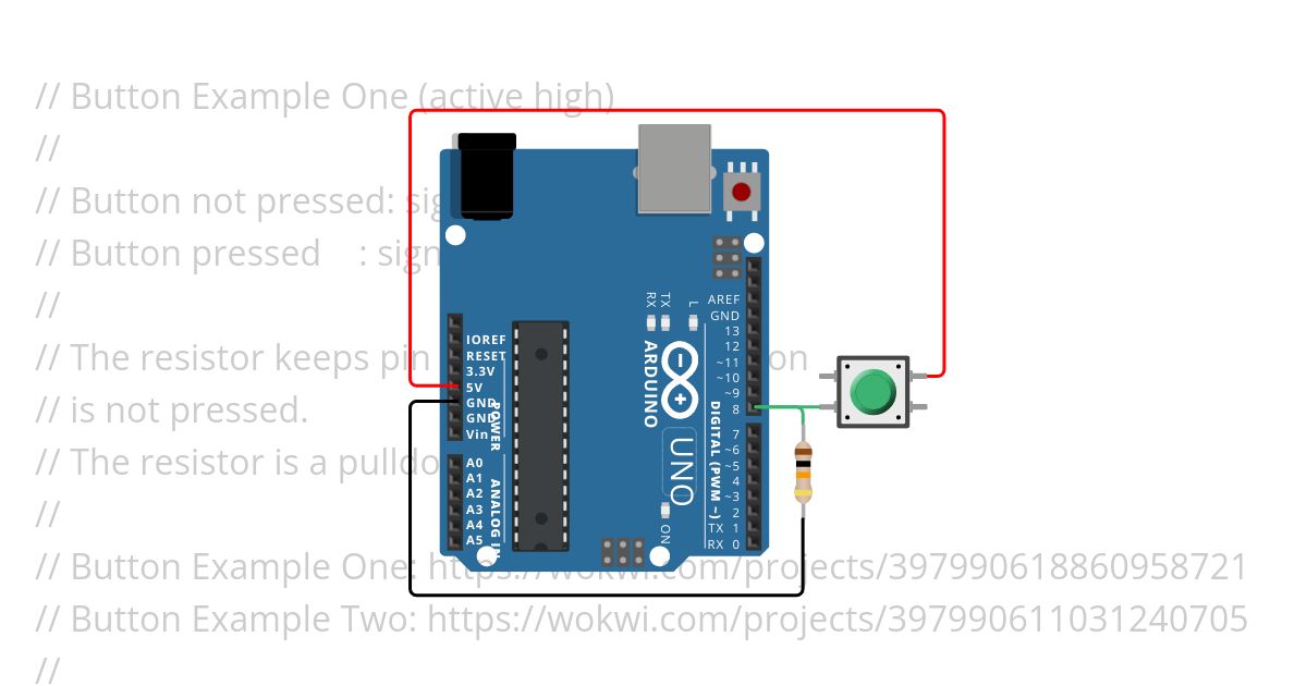 Button Example One (active high) Copy simulation