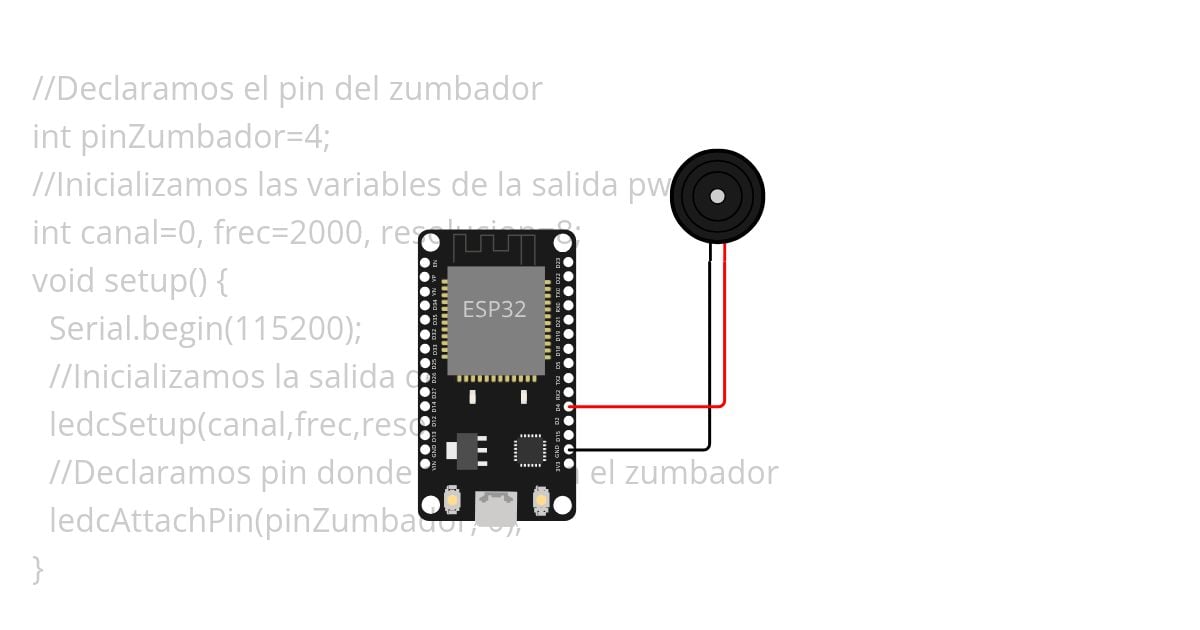 20.- ESP32 programar Zumbador con Arduino IDE.ino Copy simulation