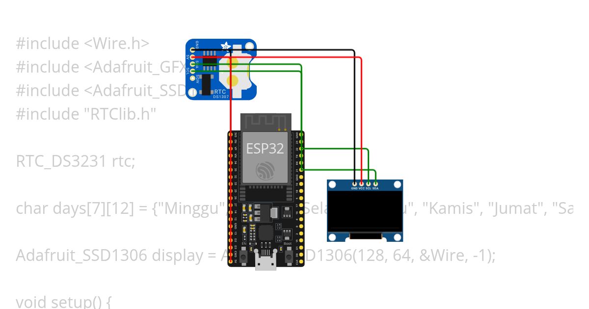 Oled RTC Clock simulation