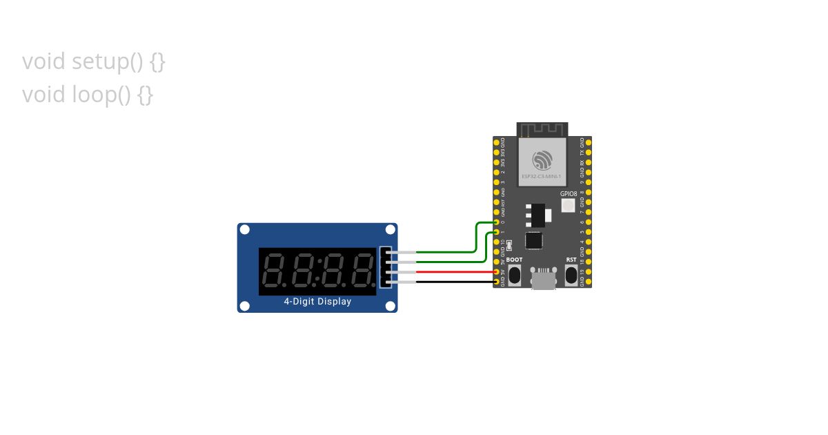 RISCV-TM1637 simulation