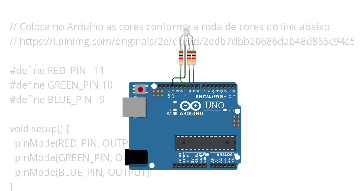 Arduino LED RGB simulation