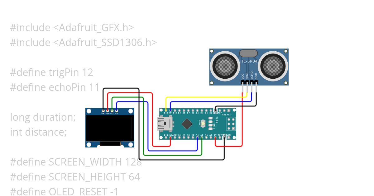 Ultrasonic Distance Sensors simulation