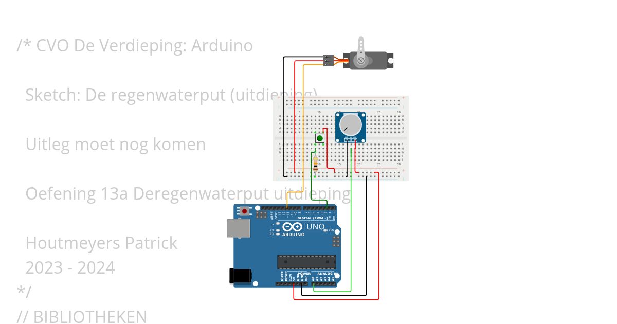 13a Servo Regenwaterput uitdieping simulation
