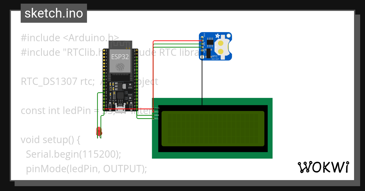 Timer Led Wokwi ESP32 STM32 Arduino Simulator