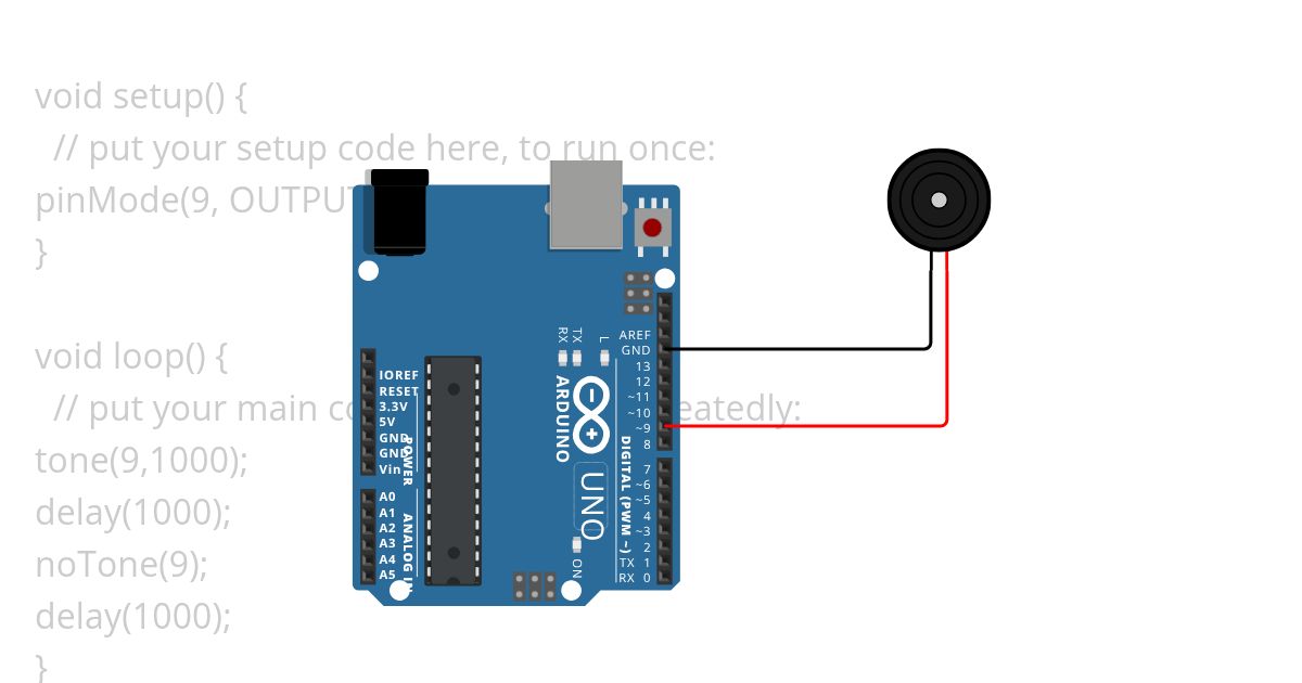 Buzzer Tone On/Off simulation