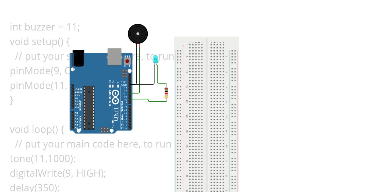Buzzer & LED On/Off simulation