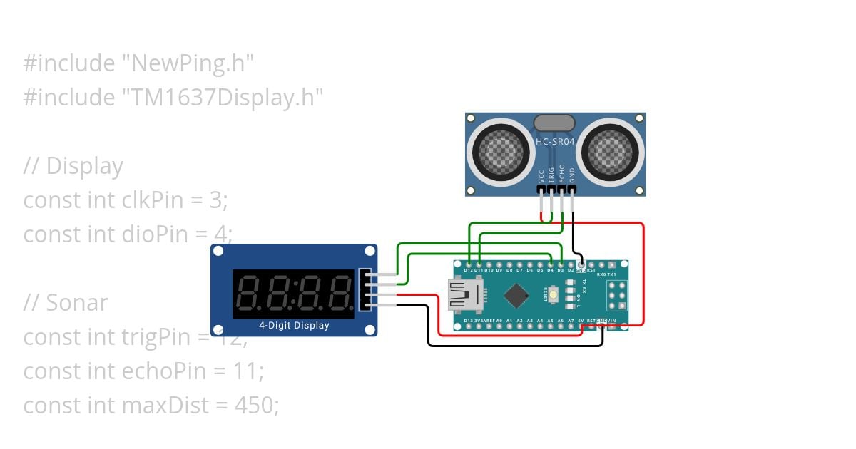 Distance Sensor simulation