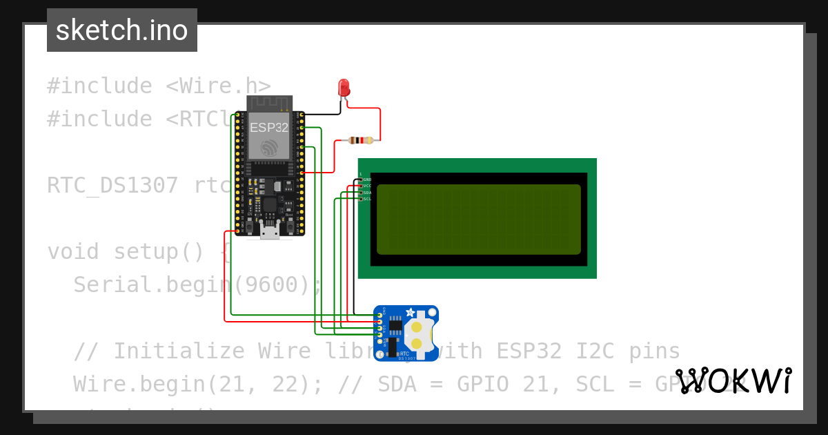 Membuat lampu led esp32 wokwi esp32 stm32 arduino simulator