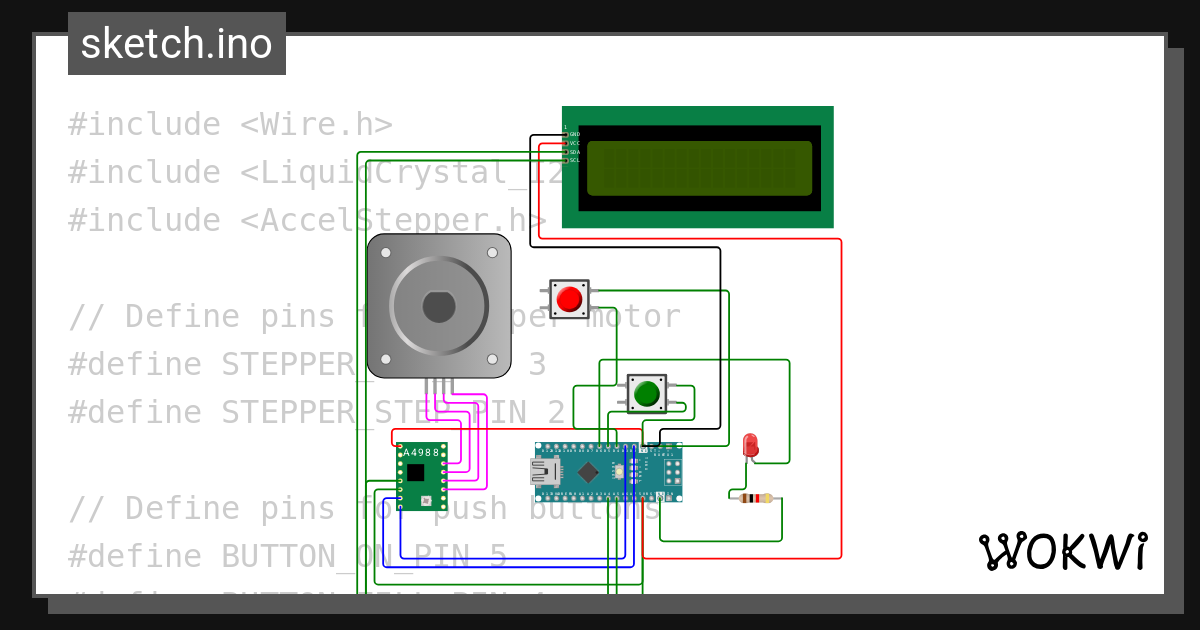 Motor Stepper - Wokwi ESP32, STM32, Arduino Simulator