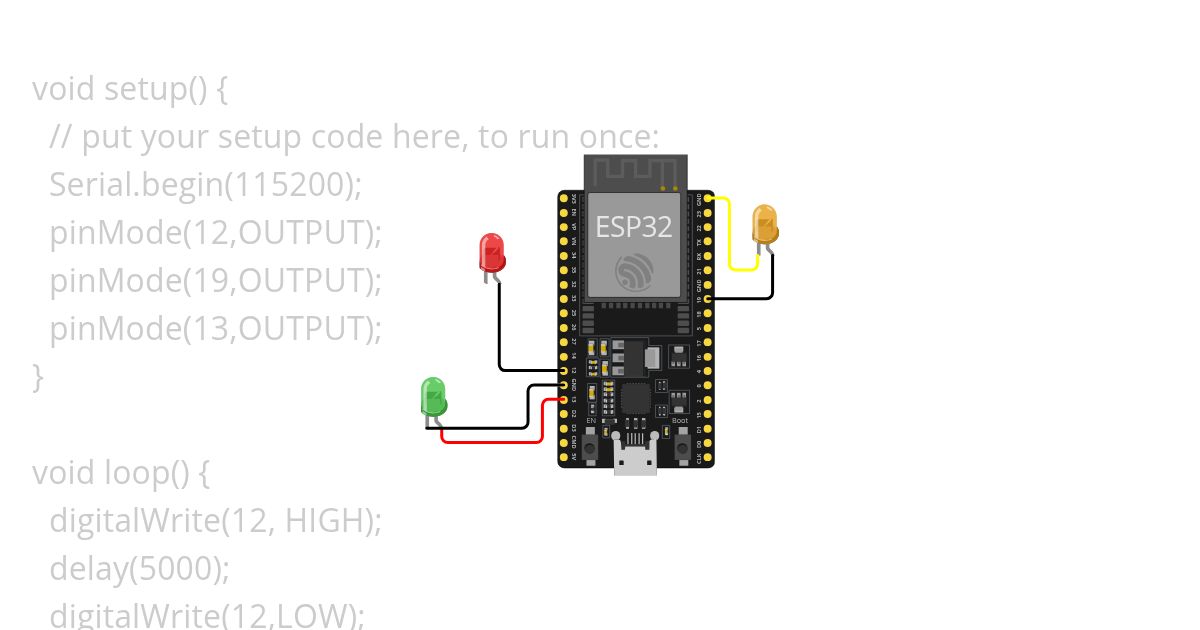 LED on/off simulation