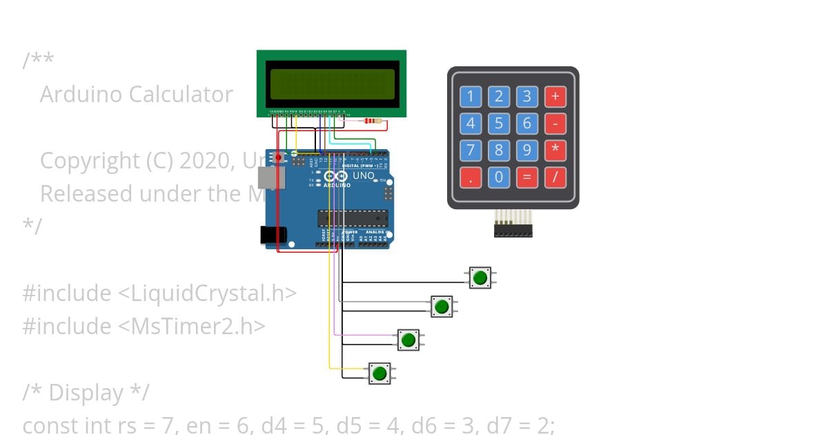 calculator.ino Copy simulation