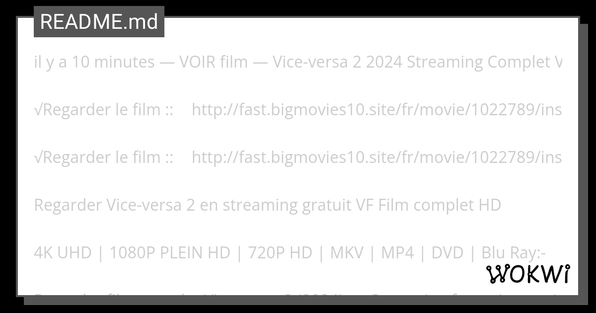 Vice-Versa 2 2024 FILMs Streaming VF [FR] Complet en Français - Wokwi ESP32, STM32, Arduino Simulator thumbnail