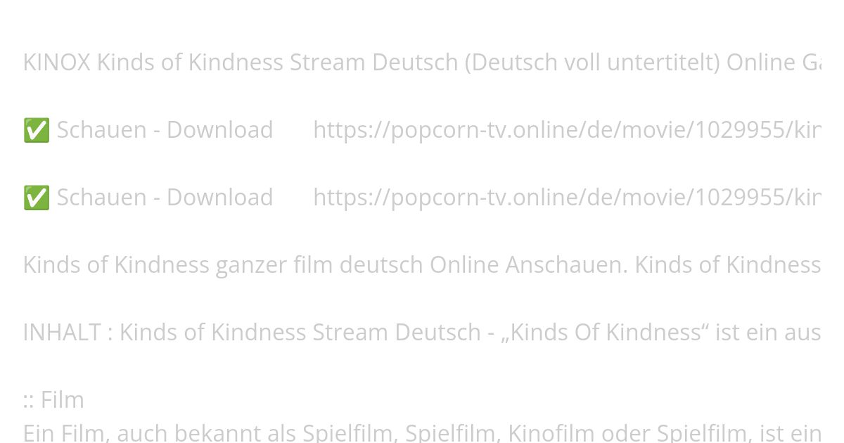 Stream|» Kinds of Kindness (“Ganzer’Film”) Deutsch / German simulation