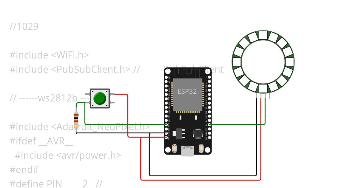 ESP32_MQTT to Ws2812b  simulation