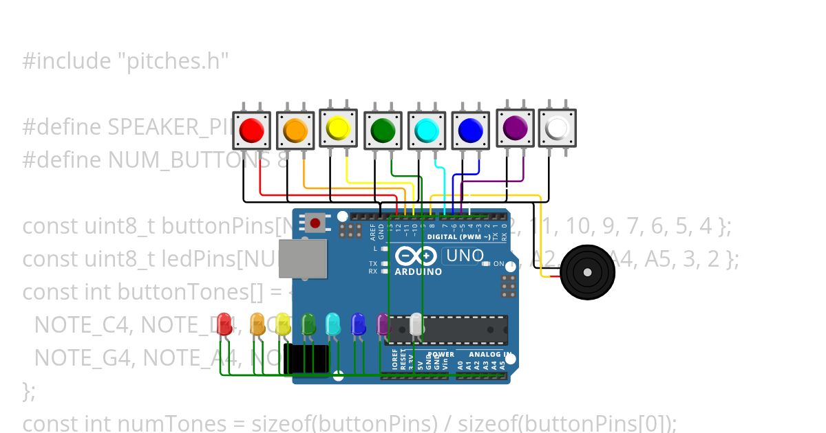 MINI PIANO MODIF LED simulation