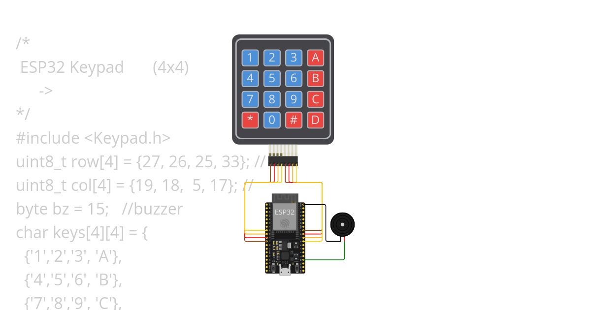 ESP32_Keypad_buzzer  simulation