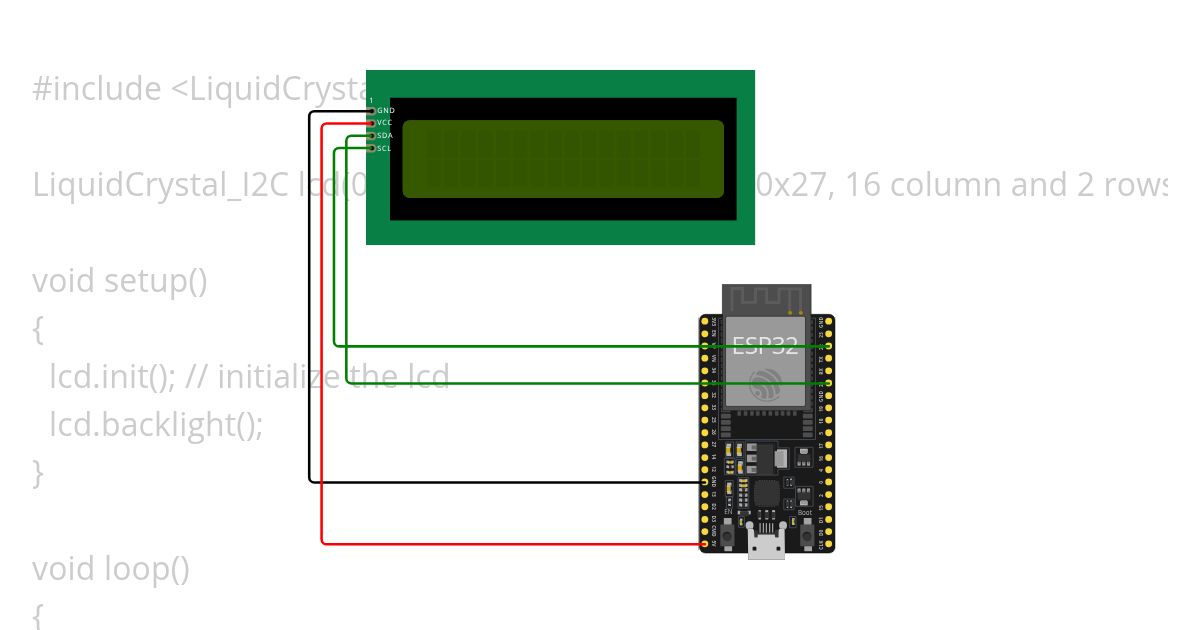 ESP32_LCDI2C simulation