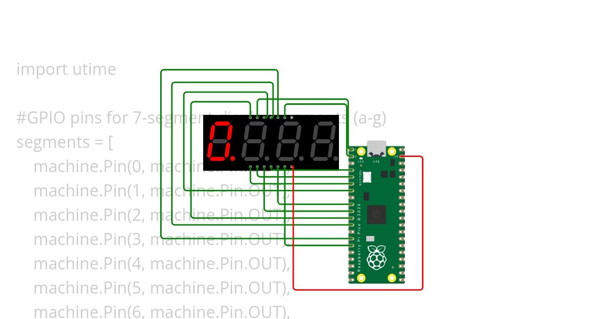 4-digit 7-segment display  simulation