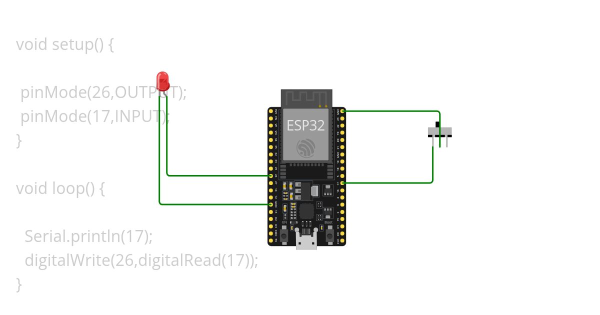 LEd using switch simulation