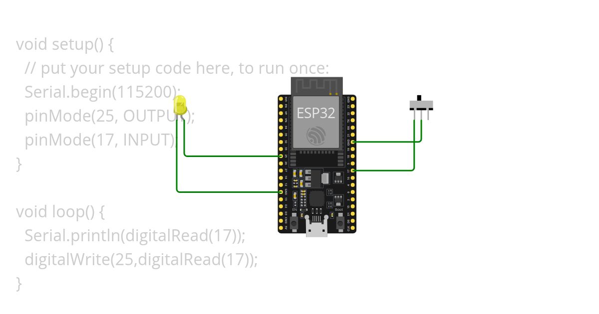 led using switch simulation