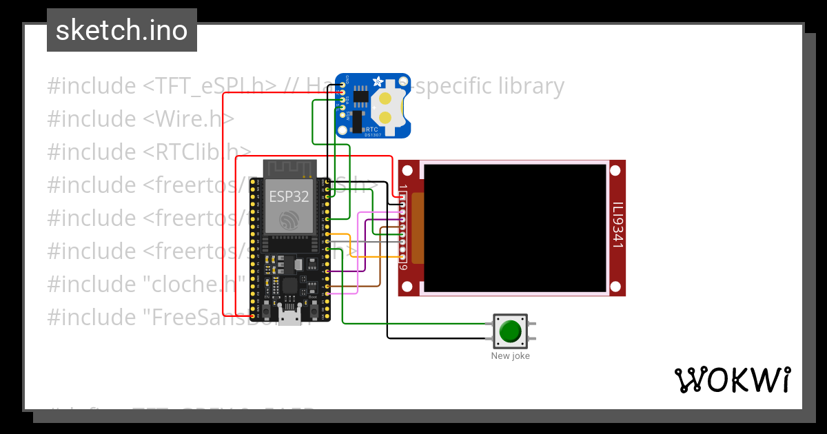 Smart Watch V1 - Wokwi Esp32, Stm32, Arduino Simulator