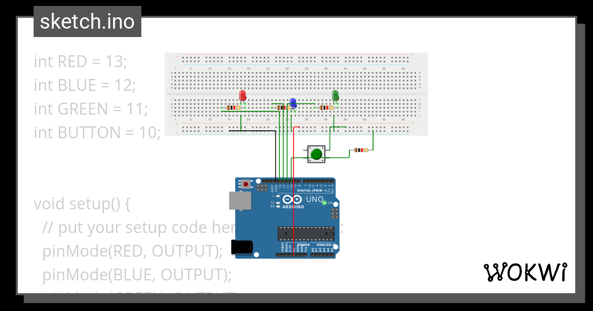 LEDUsingSwitch - Wokwi ESP32, STM32, Arduino Simulator