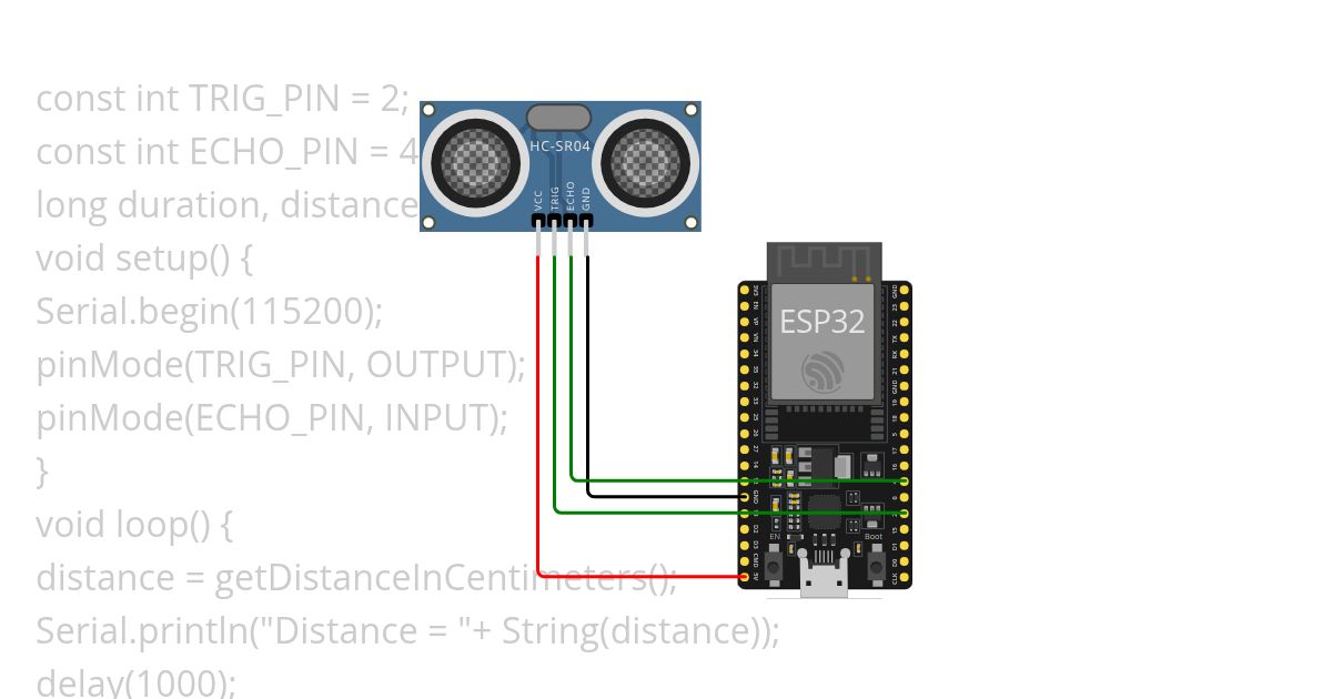 Ultrasonic sensor simulation