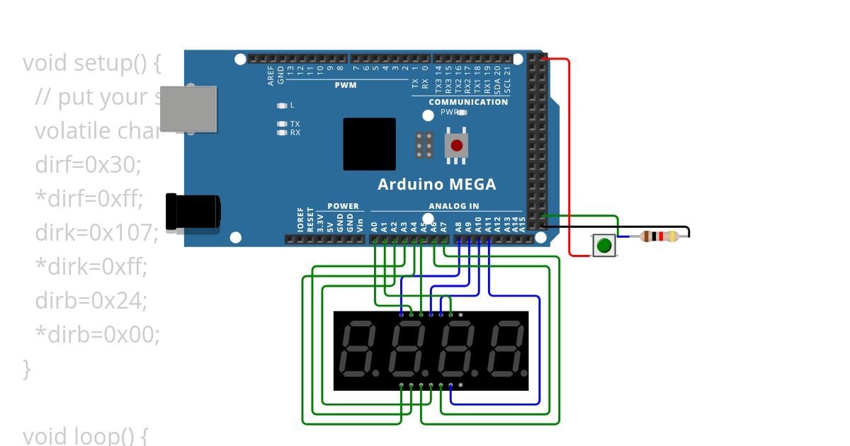quad 7 seg  simulation