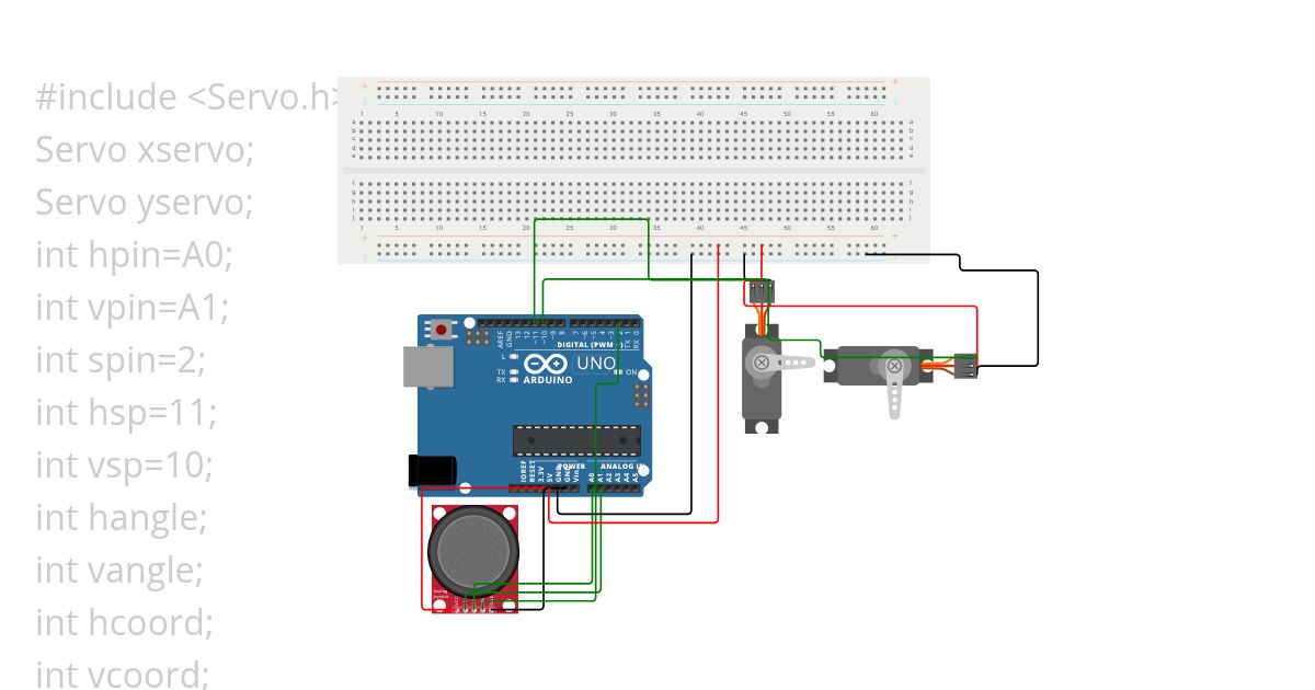 15 TRACK OF SERVO WITH JOYSTICK simulation