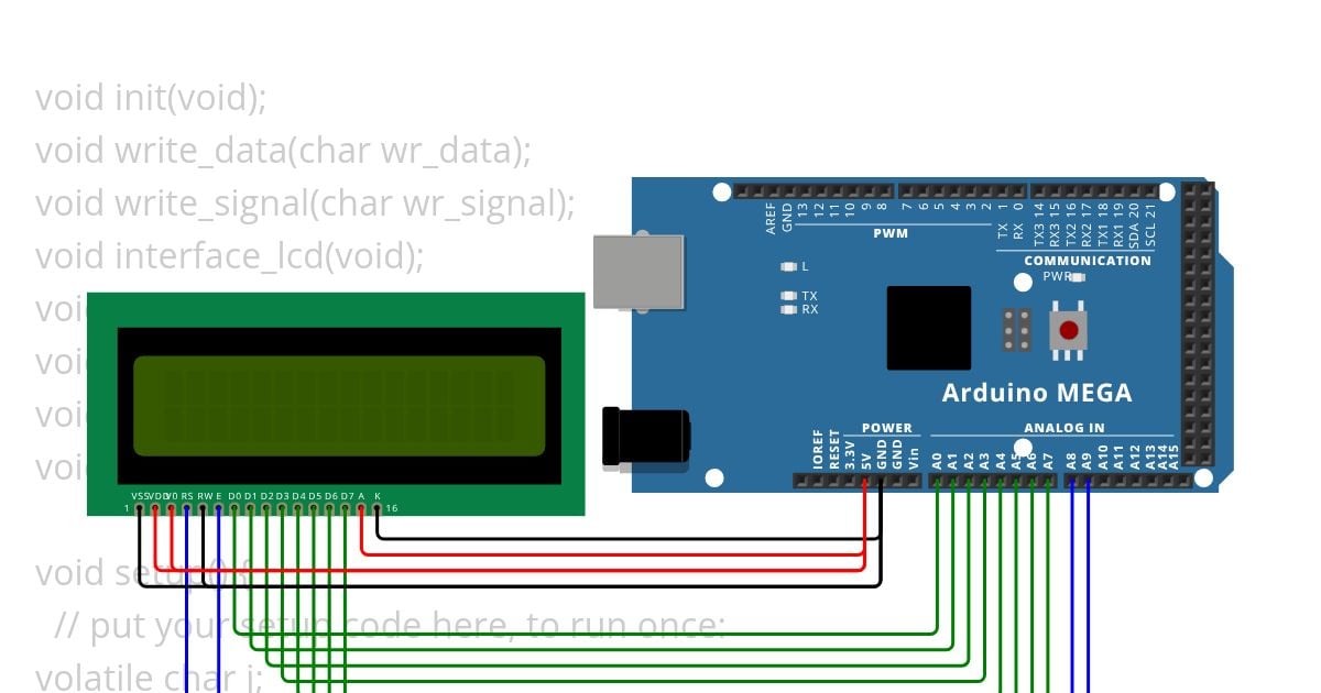 lcd display numbers simulation