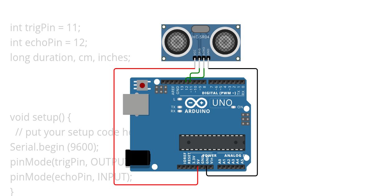 Ultrasonic sensor  simulation