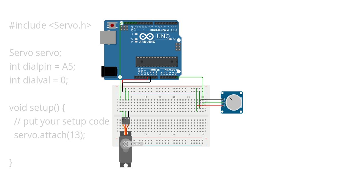 servo controlled by dial simulation