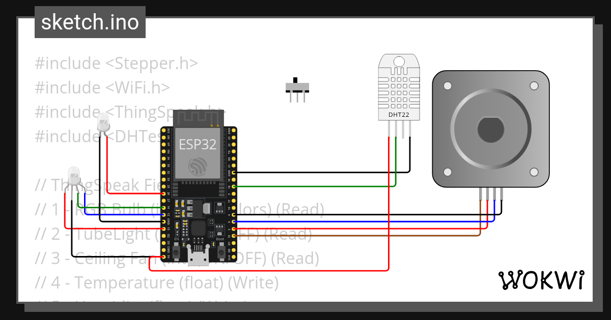 Smart Home - Wokwi ESP32, STM32, Arduino Simulator