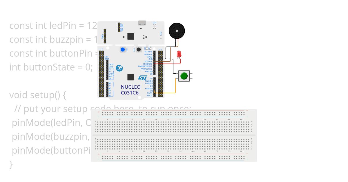 buzzer led simulation