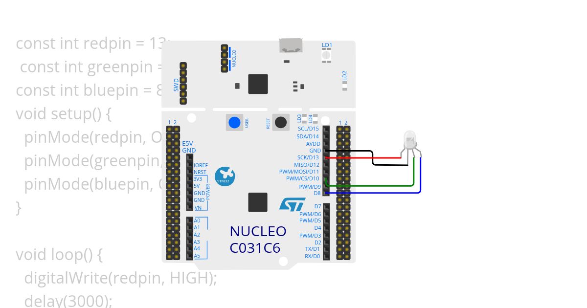 Rgb light simulation