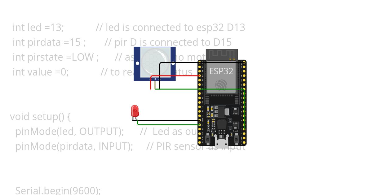 PIR sensor simulation
