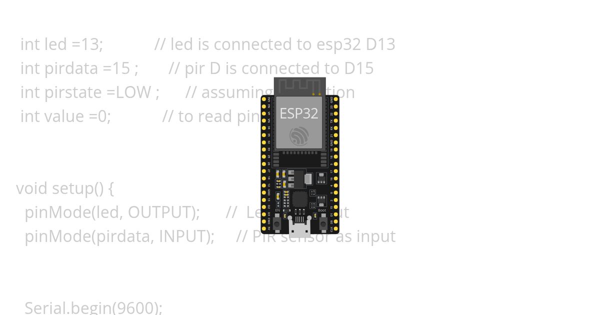 pir sensor simulation