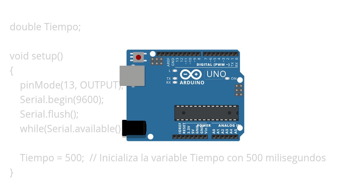 On Off LED Variable TIEMPO simulation