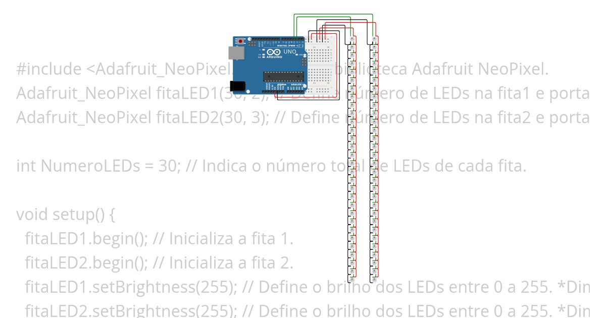 Rastro De Volta para o Futuro (30 LEDs) simulation