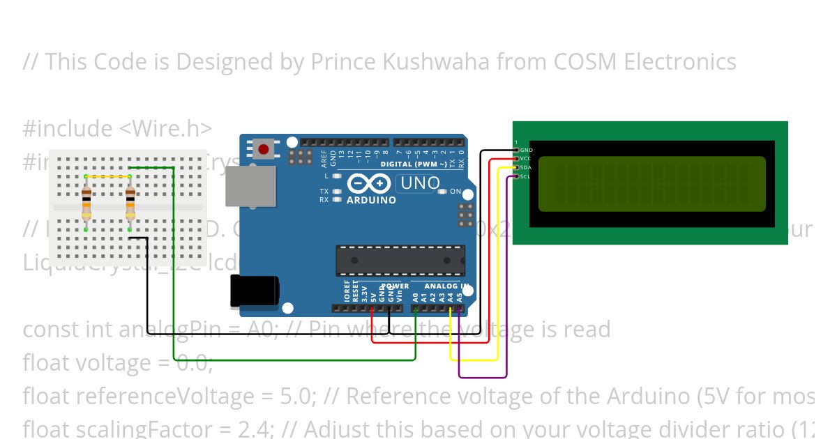 Arduino Voltmeter simulation
