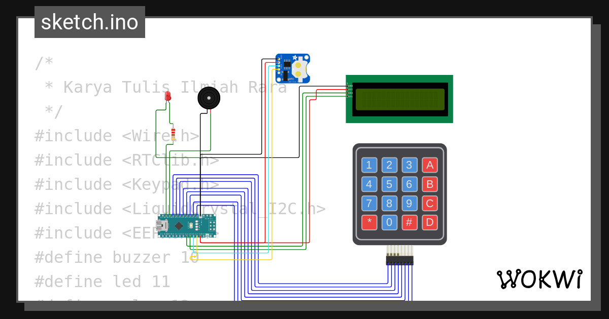 Rara simulasi keypad menggunakan arduino nano Copy (3) - Wokwi ESP32 ...