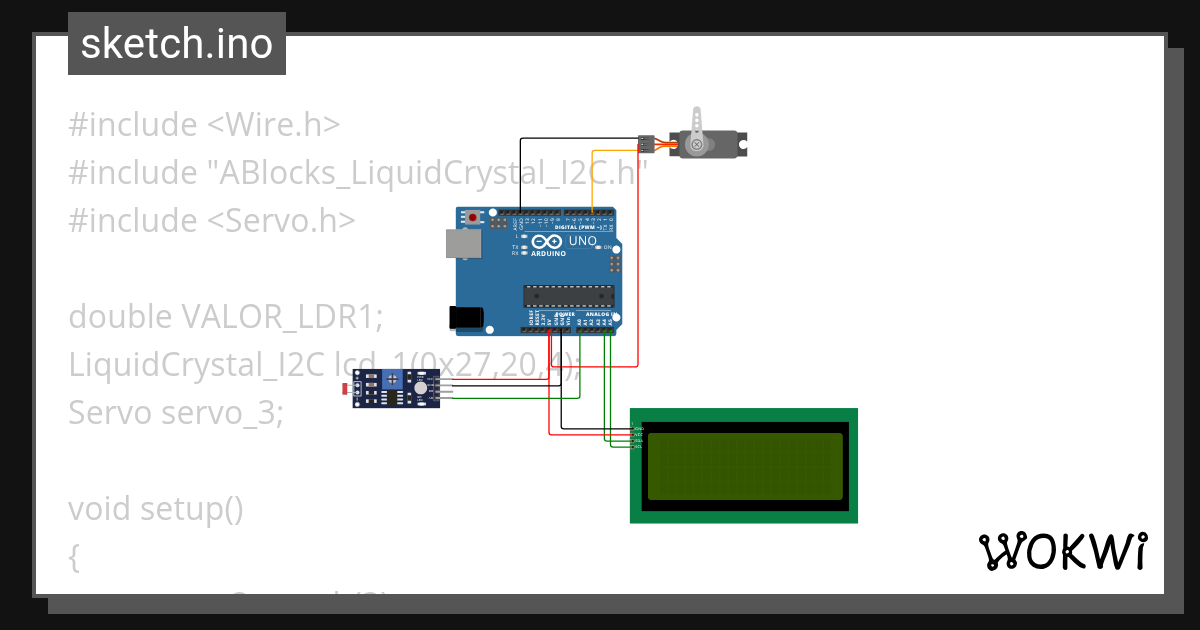 LCD-LDR - Wokwi ESP32, STM32, Arduino Simulator