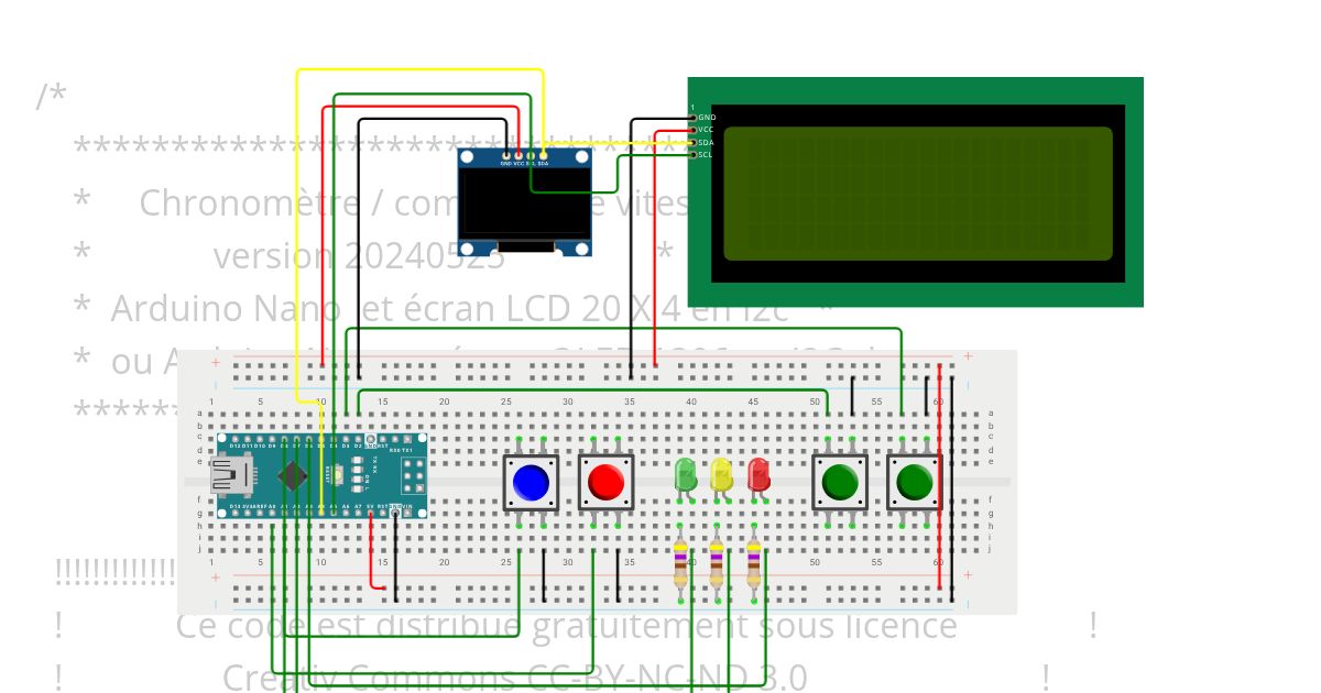 Chronomètre / compteur de vitesse - choix écran OLED/LDC Copy simulation