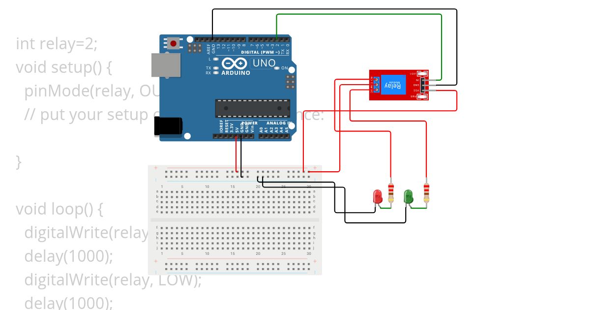 relay led simulation