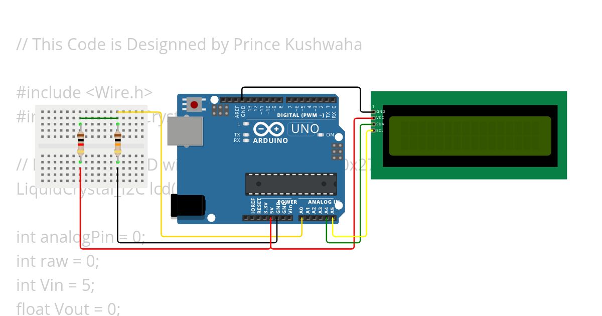 Arduino based OHM Meter simulation