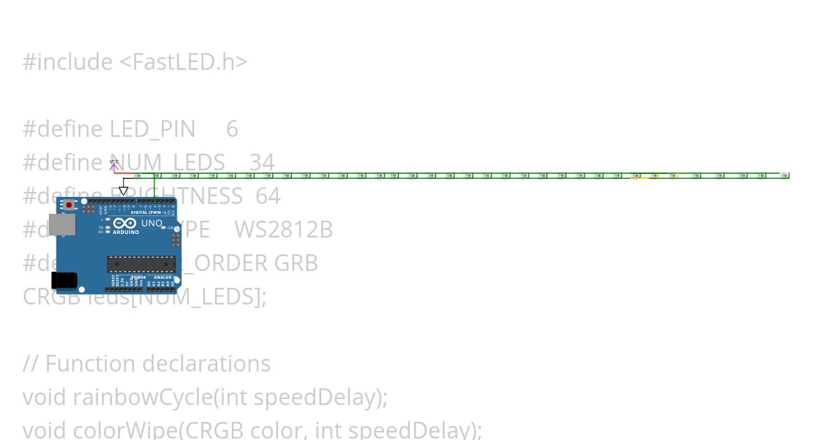 WS2812B with arduino  simulation