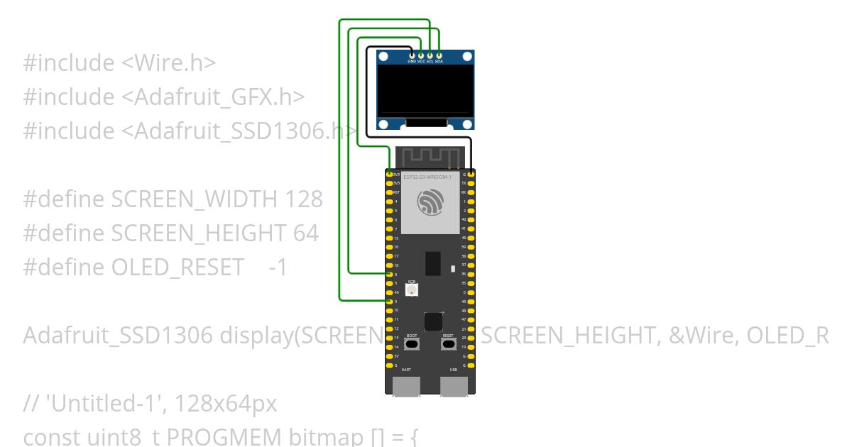 Oled bitmap simulation