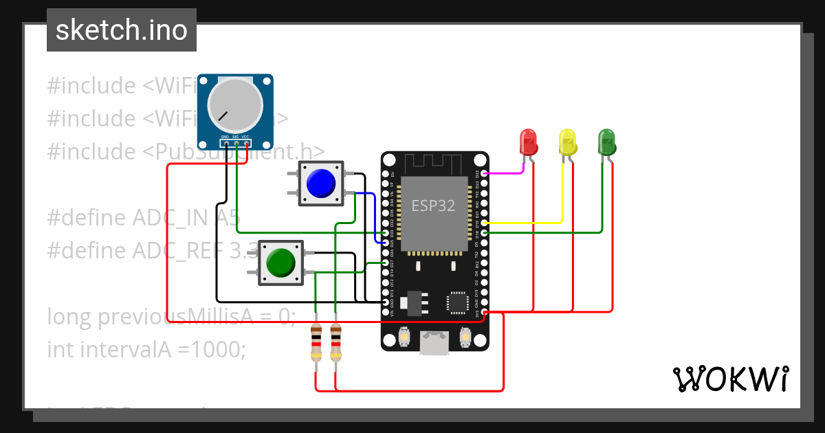 2C - Wokwi ESP32, STM32, Arduino Simulator